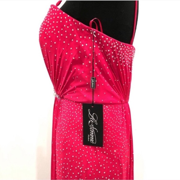 BNWT La Femme beaded gown - Picture 4 of 11